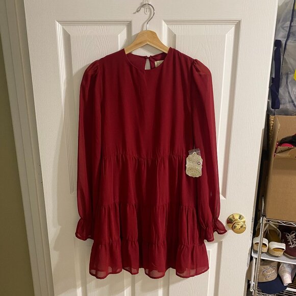 NWT Altar'd State Burgundy/Wine Mini Dress - Picture 1 of 5